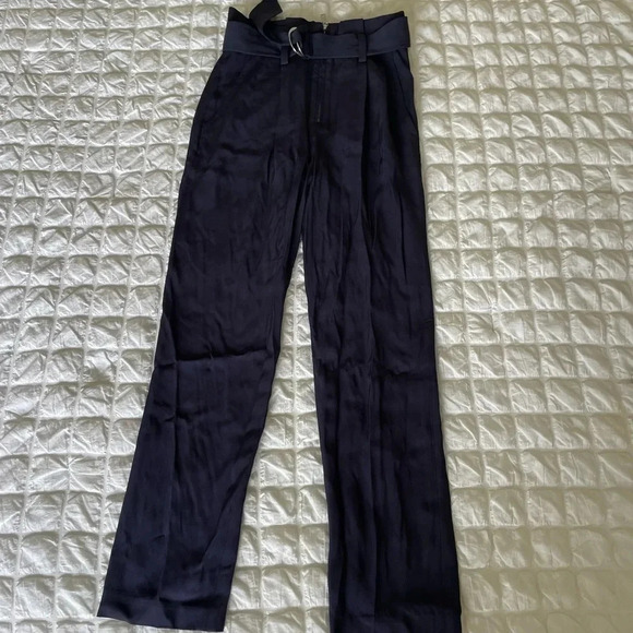 Jonathan Simkhai blue high waisted straight pants - Picture 4 of 9